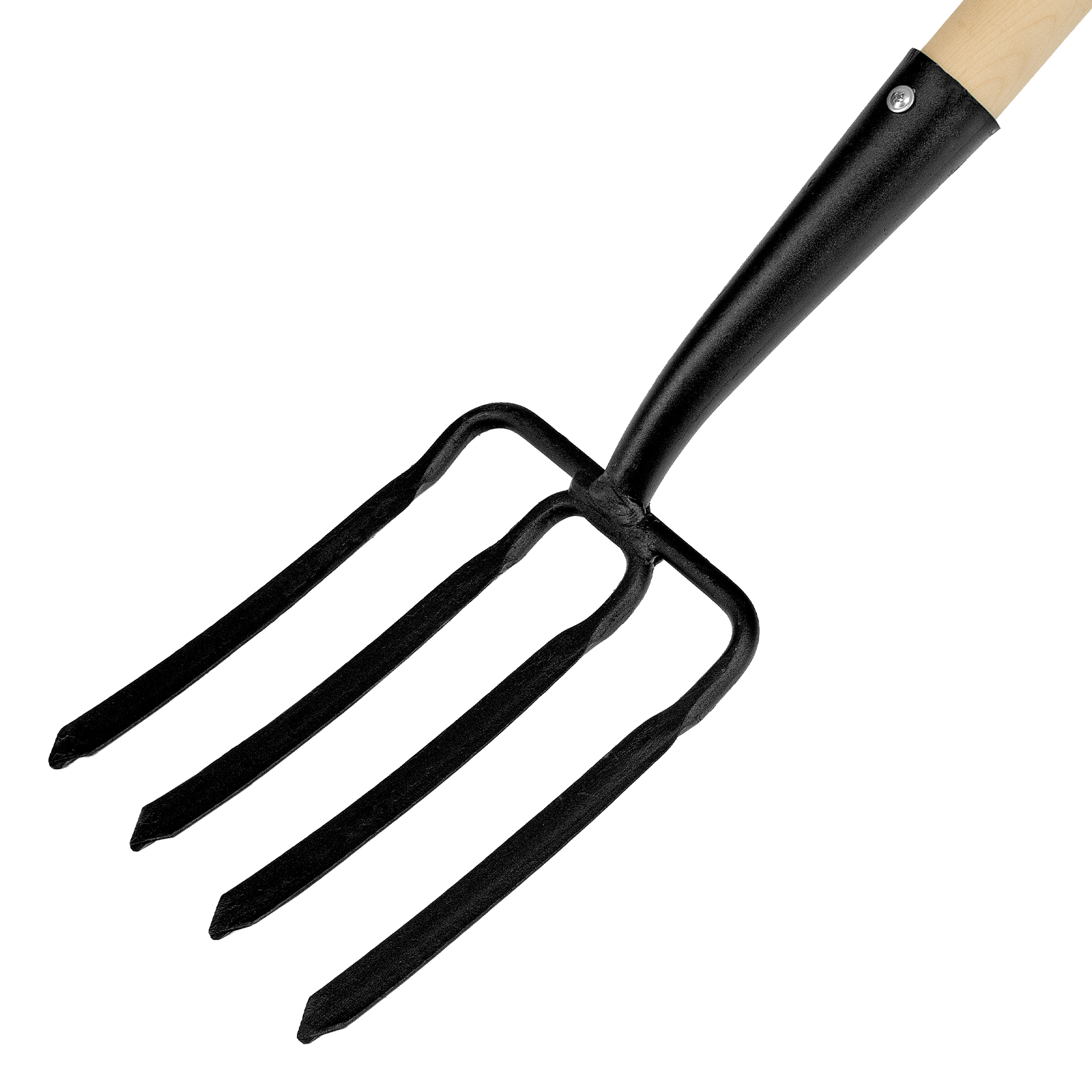 Вилы 4 - х рогие, копальные, 190х220х1320 мм, кованые, деревянный черенок, Арти,