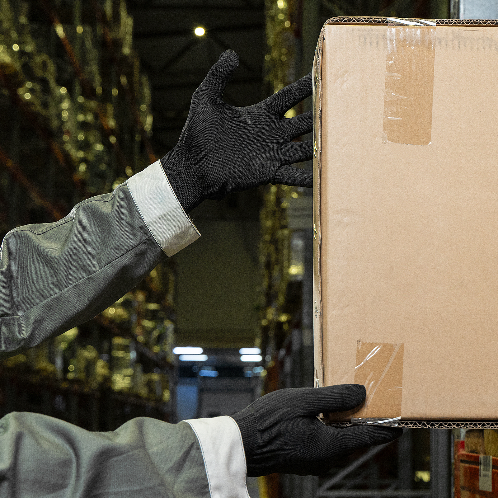 Перчатки Нейлон, 13 класс, черные, XL