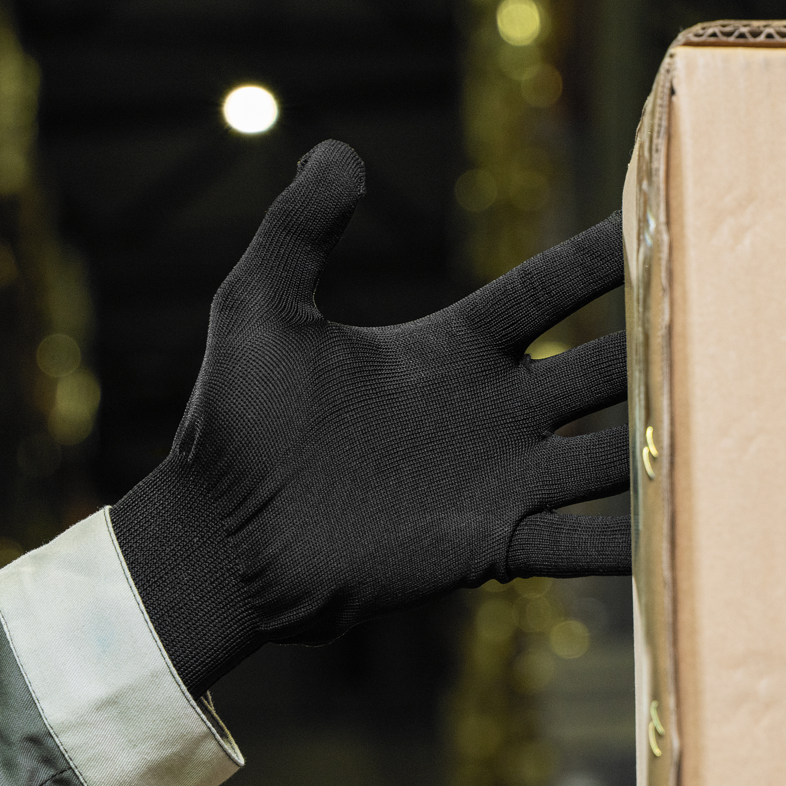 Перчатки Нейлон, 13 класс, черные, XL