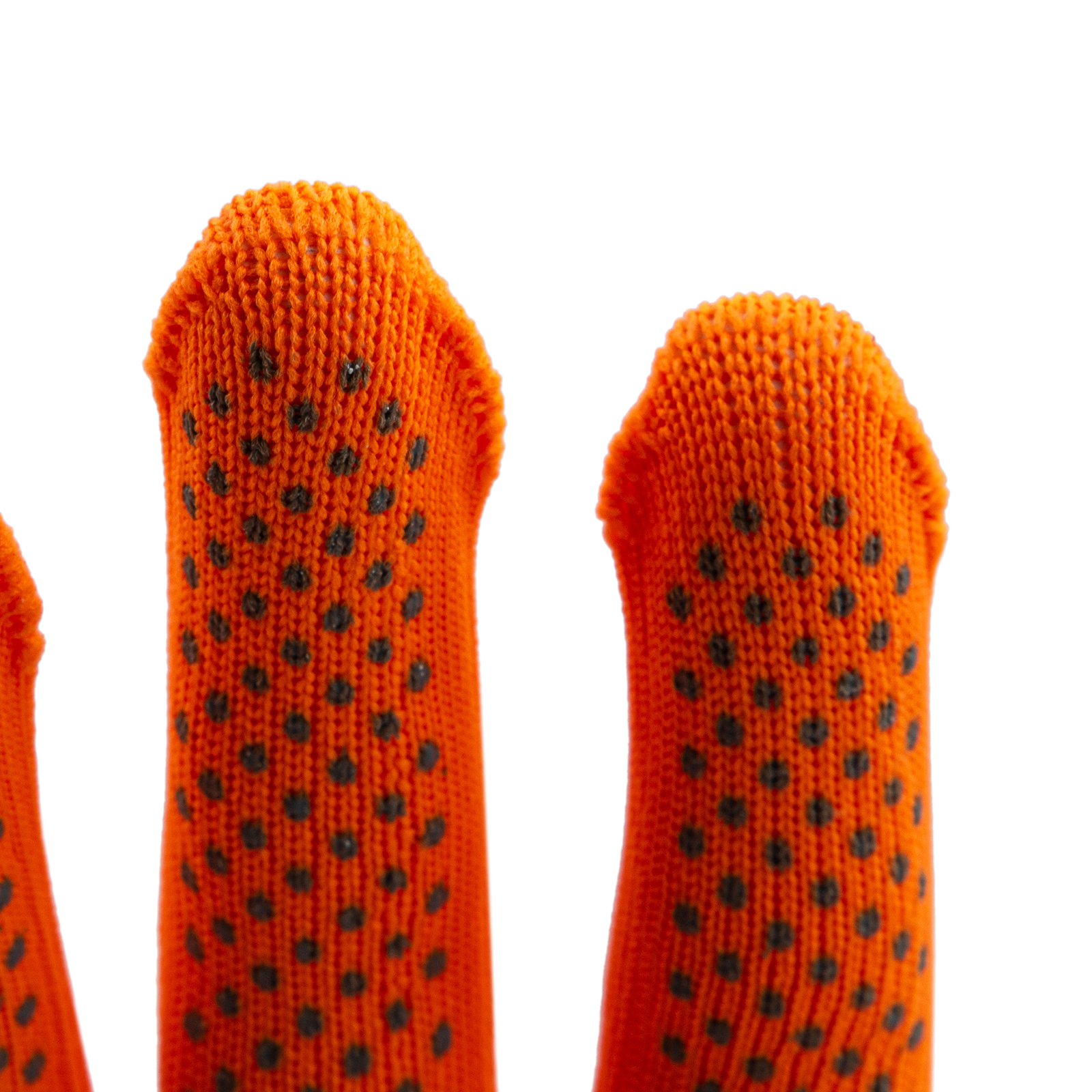 Перчатки Нейлон, ПВХ точка, 13 класс, оранжевые, XL