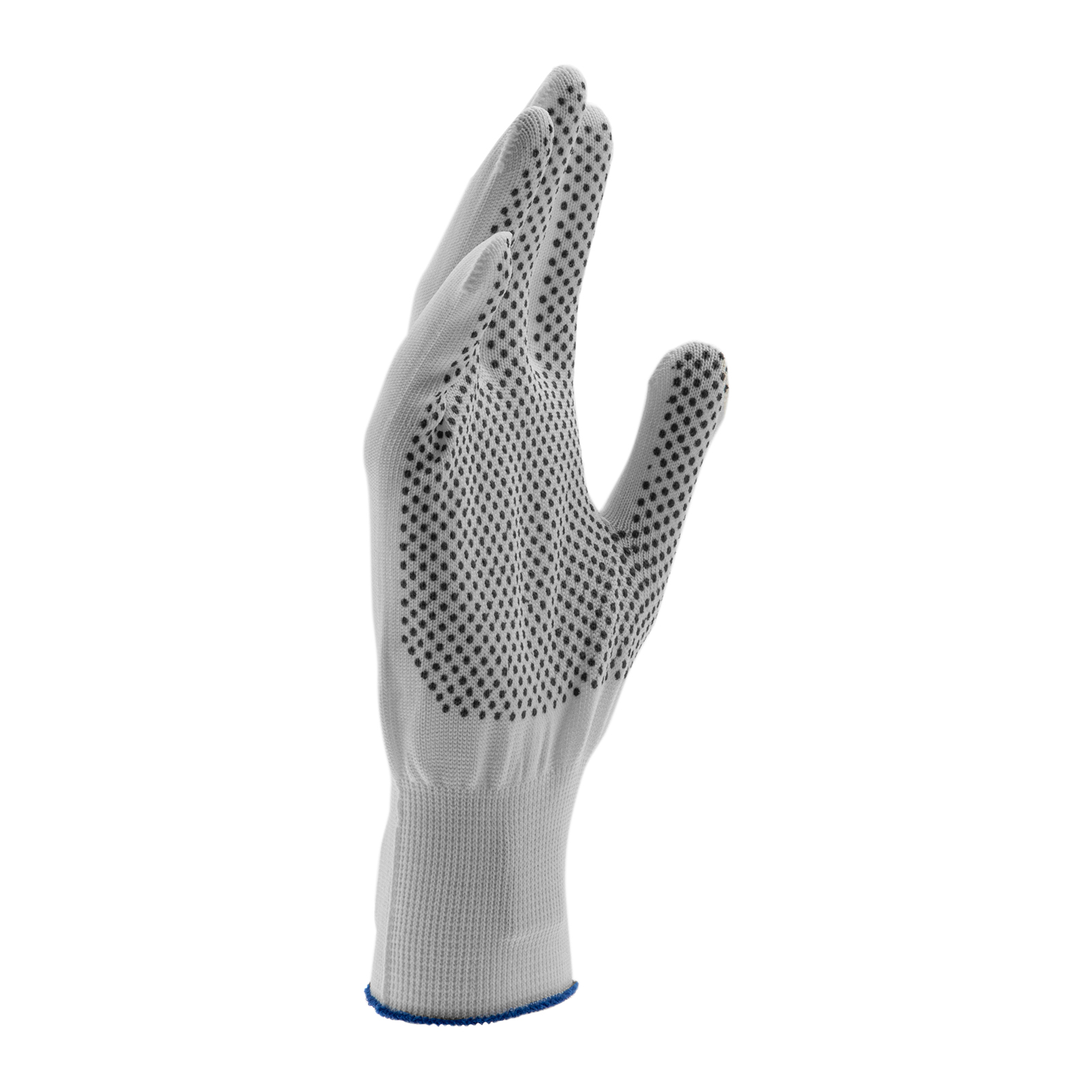 Перчатки Нейлон, ПВХ точка, 13 класс, белые, XL