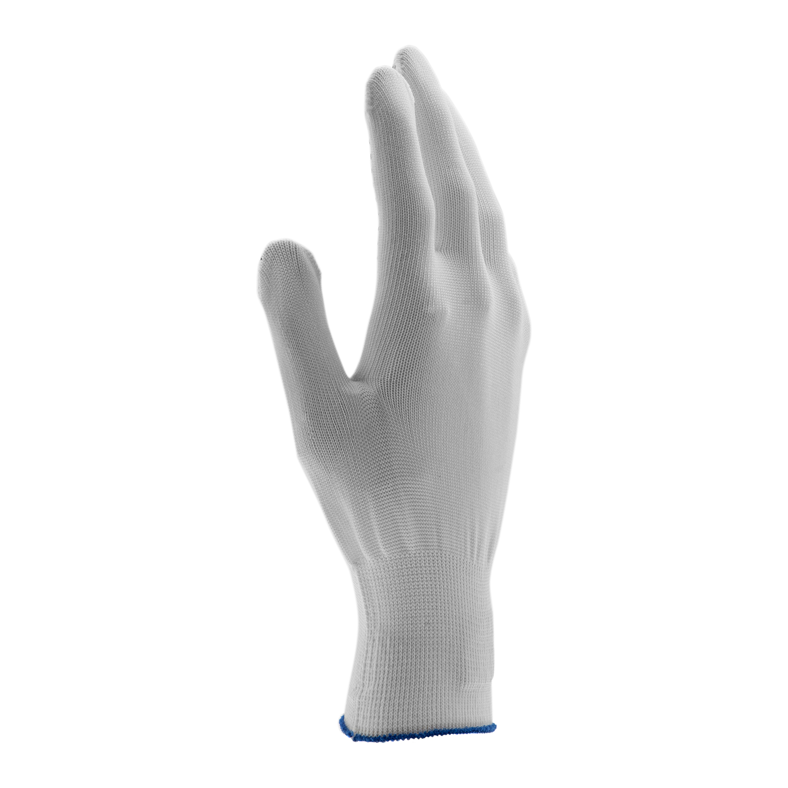 Перчатки Нейлон, ПВХ точка, 13 класс, белые, XL