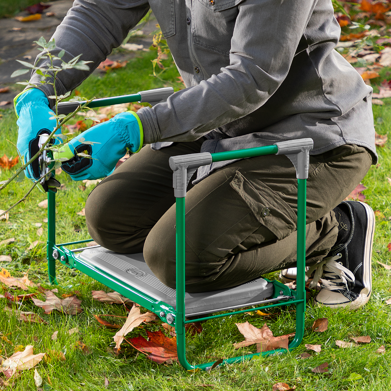 Скамейка садовая Nika, зеленая,