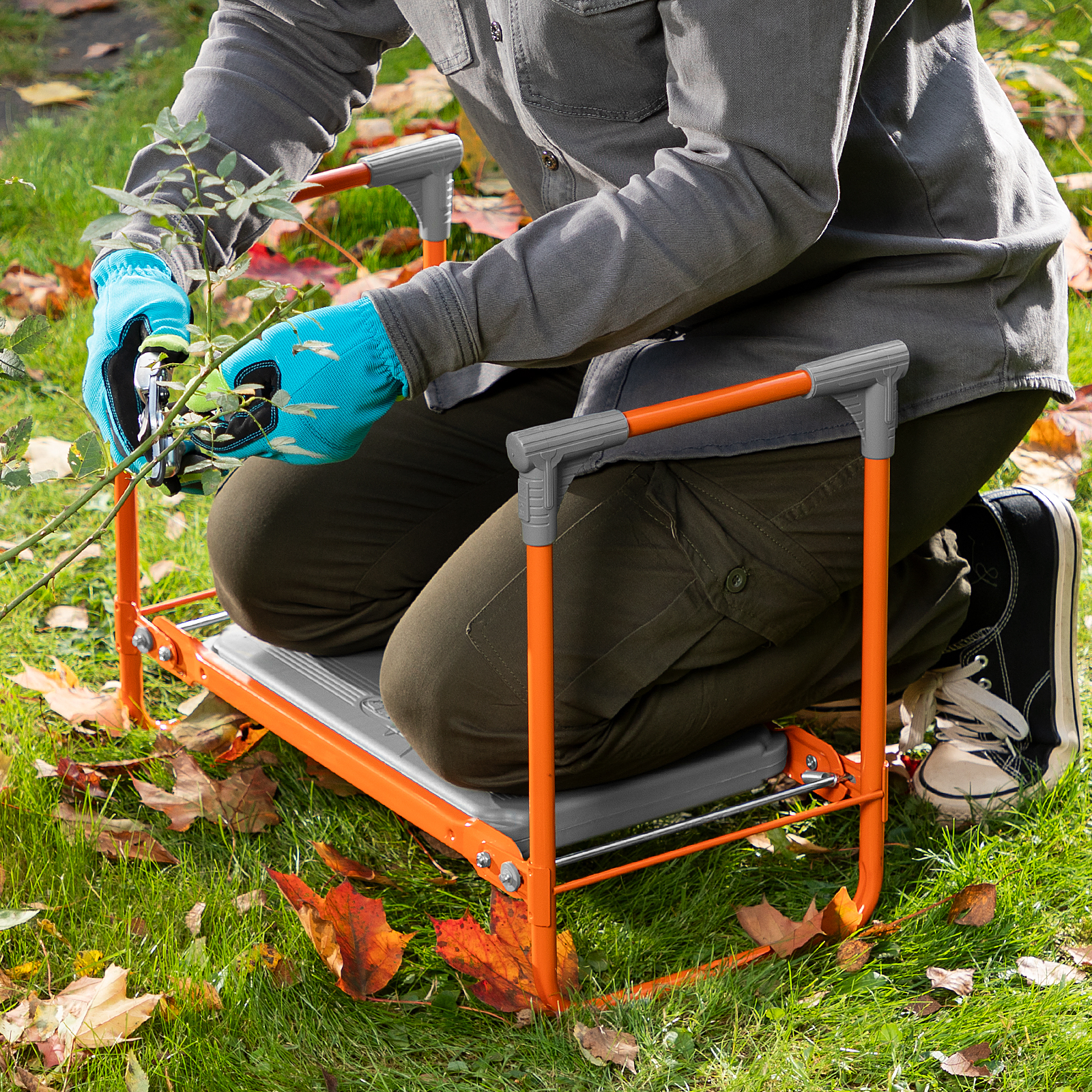 Скамейка садовая Nika, оранжевая,