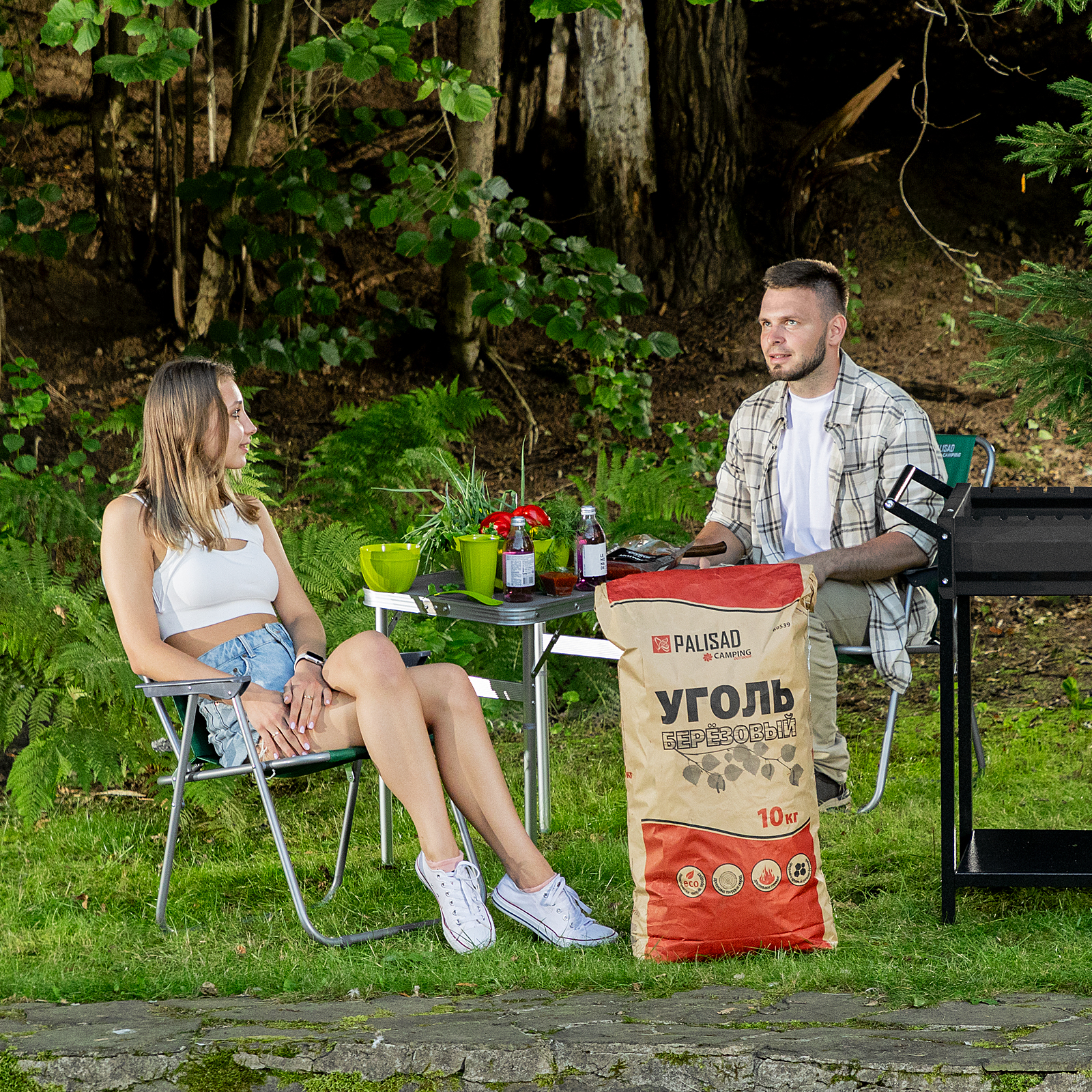 Уголь березовый, 10 кг, Camping Palisad