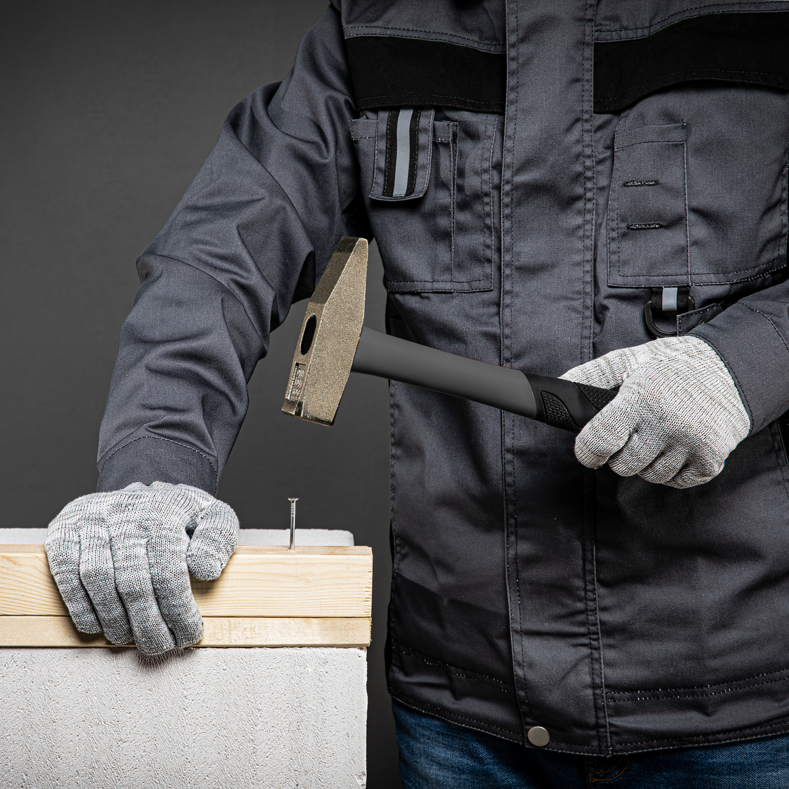 Перчатка х/б, ПВХ покрытие, "Точка", серый меланж, 10 класс