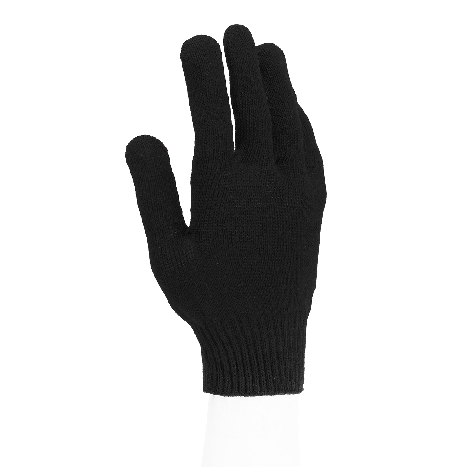 Перчатки трикотажные, ПВХ-покрытие "Точка", 10 класс, черные