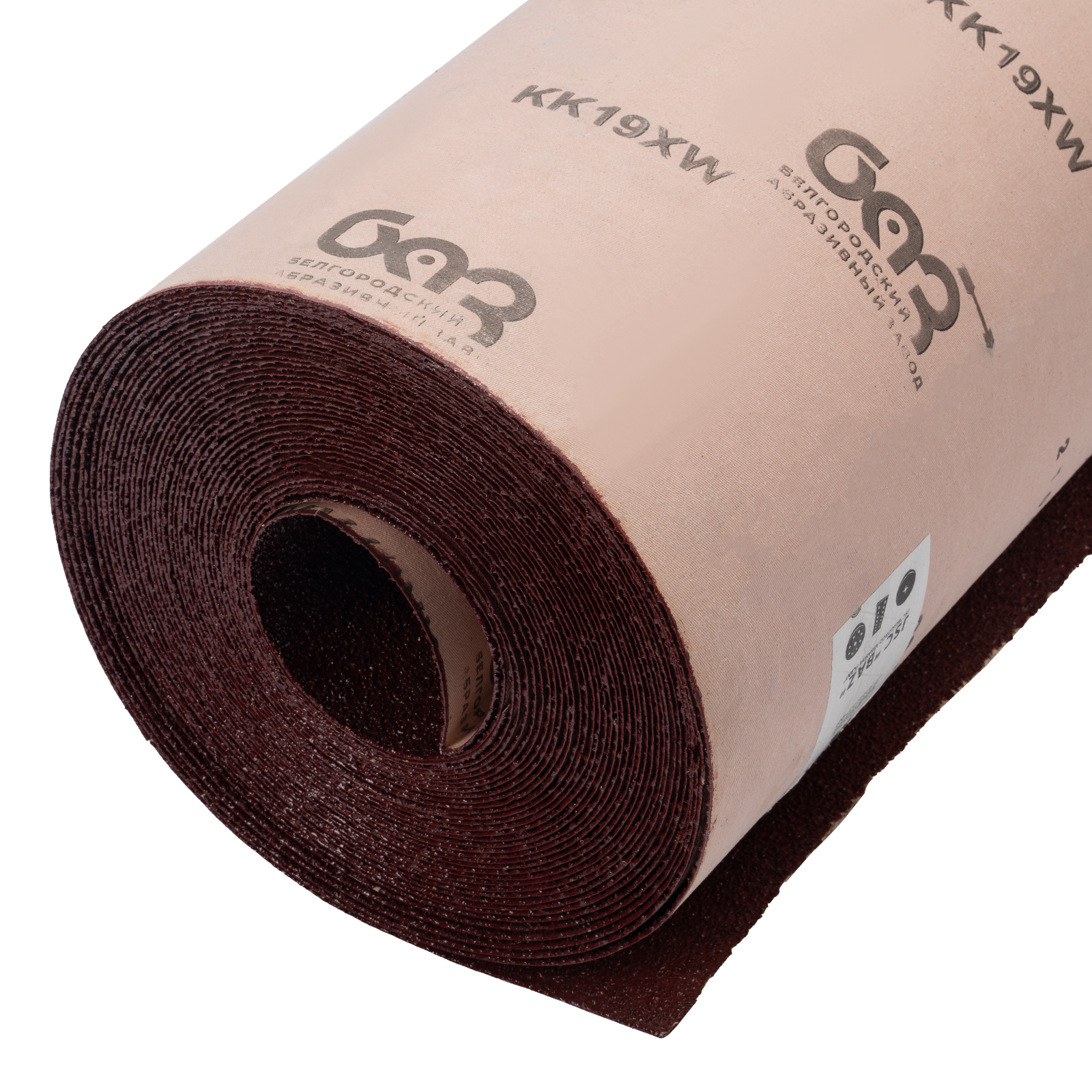 Шкурка на тканевой основе, зернистость № 80, 775 мм х 20 м, "БАЗ"