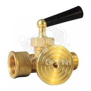 Кран трехходовой для манометра с фланцем 1/2'