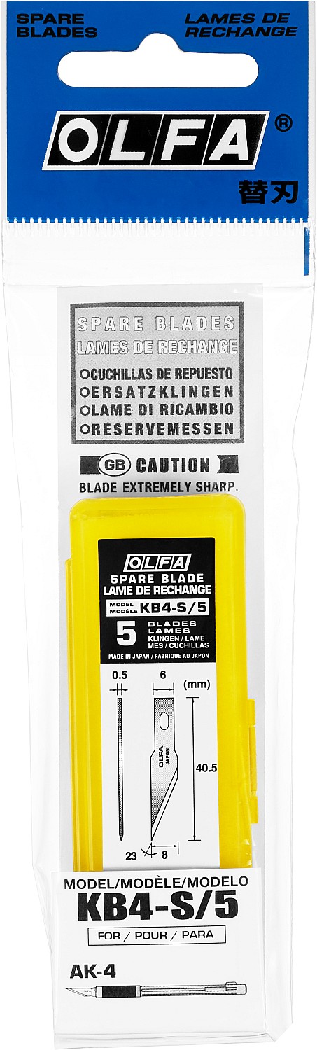 OLFA 6 мм, для ножа, перовые лезвия (OL-KB4-S/5)