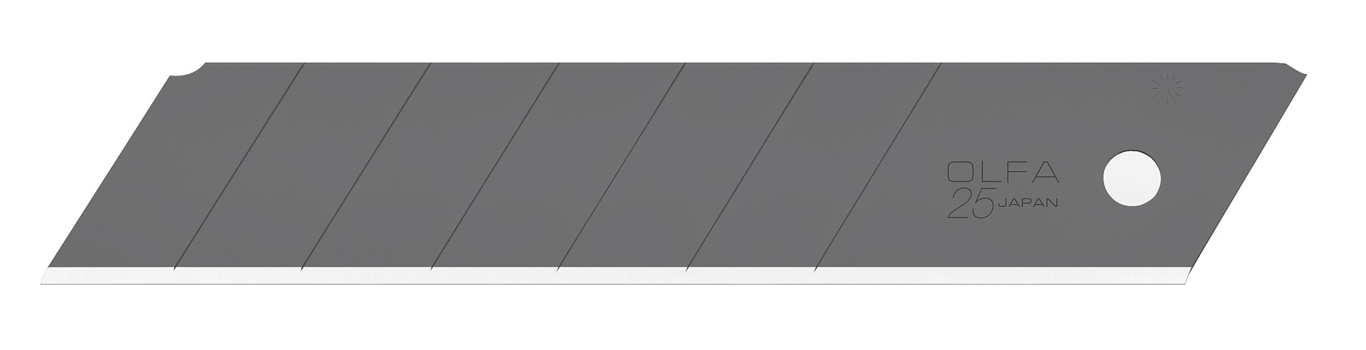 OLFA 25 мм, 20 шт, в пластиковом кейсе + блистер, черные сегментированные лезвия, особо острые, EXCEL BLACK (OL-HBB-20)