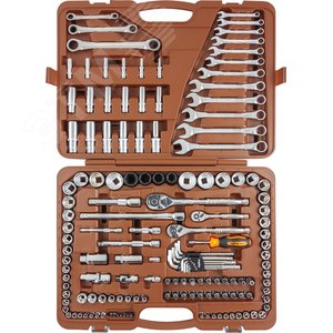 911150 Специальный набор инструмента, торцевые головки 1/4", 3/8", 1/2"DR, 4-32 мм и SAE 5/32"--1-1/4", ударные торцевые головки 1/2"DR, 17-23 мм, 150 предметов