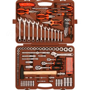 OMT131S (OMT131S18) Набор инструмента универсальный 1/4", 3/8" и 1/2"DR, 131 предмет