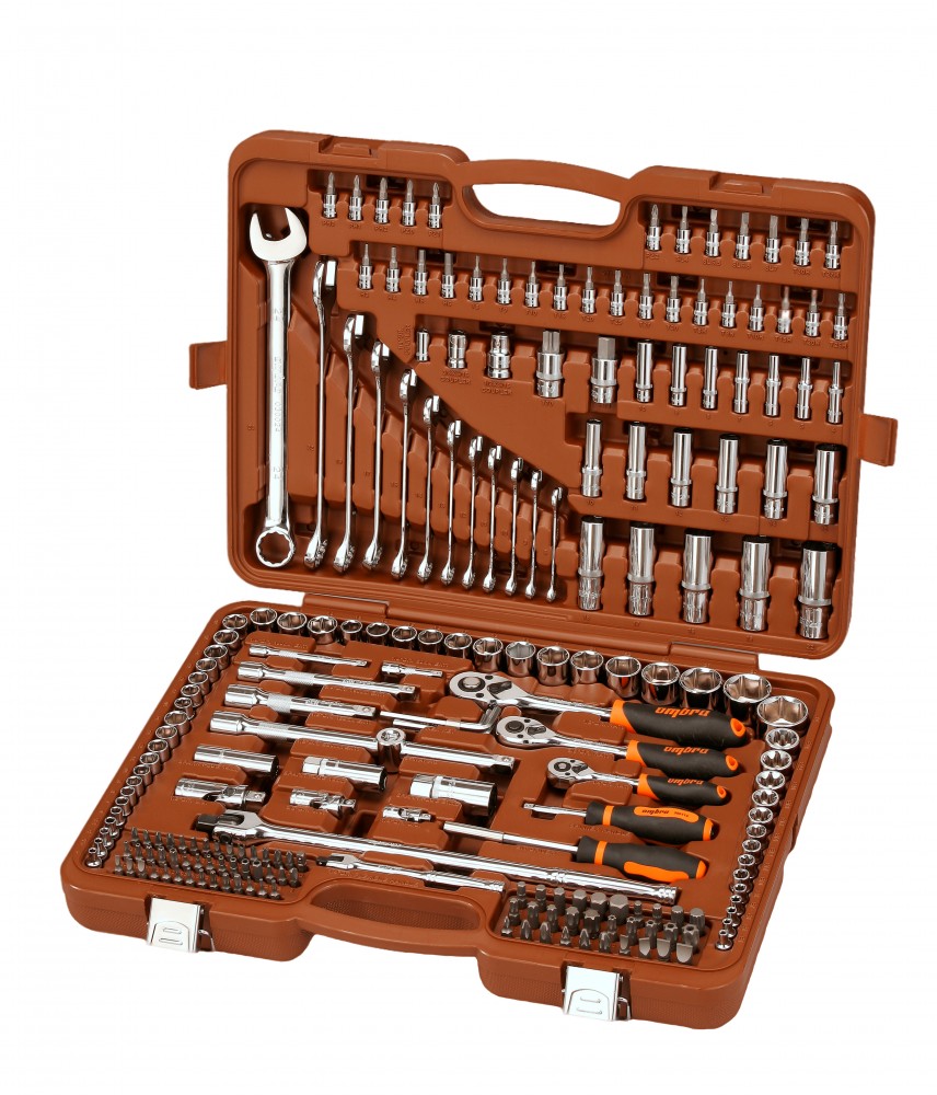 OMT216S Набор инструмента универсальный 1/4", 3/8", 1/2"DR, 216 предметов