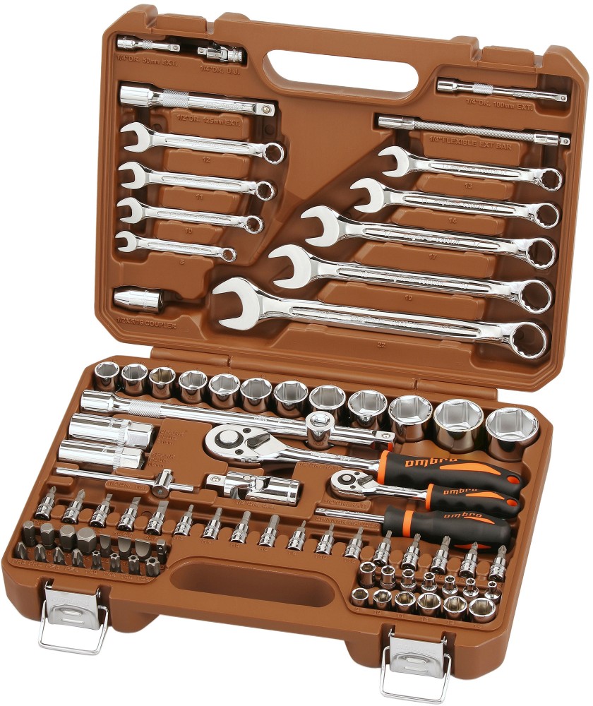 OMT82S Набор инструмента универсальный 1/4", 1/2"DR, 82 предмета