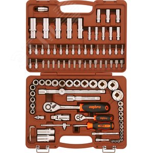 OMT94S12 Набор инструмента универсальный 1/4", 1/2"DR с головками торцевыми 12-гранными 1/2"DR, 94 предмета