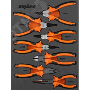 OMT7STE Набор шарнирно-губцевого инструмента в EVA ложементе 280х375 мм, 7 предметов