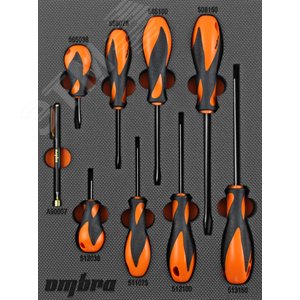 OMT9STE Набор отверток стержневых Basic в EVA ложементе 280х375 мм, 9 предметов