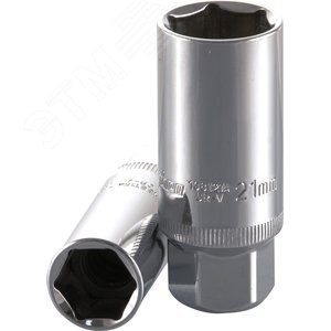 138121A Головка торцевая свечная 3/8"DR, 21 мм