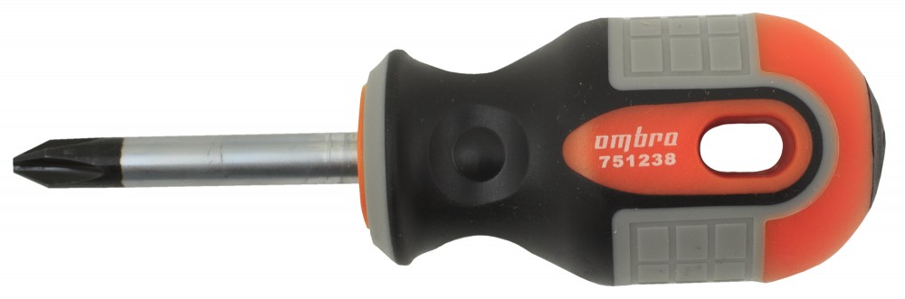 751238 Отвертка стержневая крестовая ROUND GRIP, PH2x38 мм