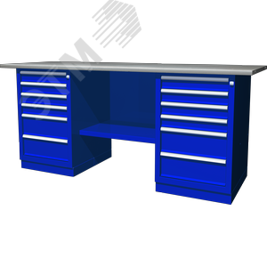 OWB2-66 Верстак с двумя тумбами, тумбы по 6 ящиков, 1900х686х820 мм
