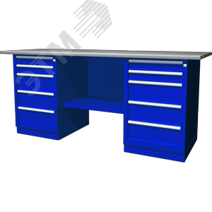 OWB2-55 Верстак с двумя тумбами, тумбы по 5 ящиков, 1900х686х820 мм
