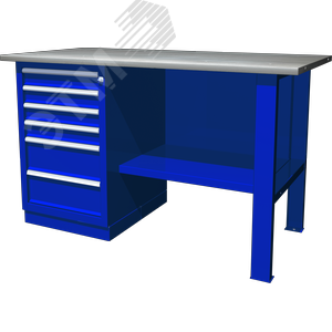 OWB1-60 Верстак с одной тумбой, тумба с 6 ящиками, 1390х686х820 мм