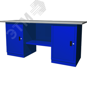 OWB2-11 Верстак с двумя тумбами, тумбы с одной дверцей, 1900х686х820 мм