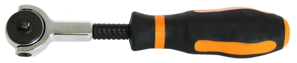 281404 Рукоятка трещоточная 1/4"DR, с шарнирной головкой, 100 зубцов, 180 мм