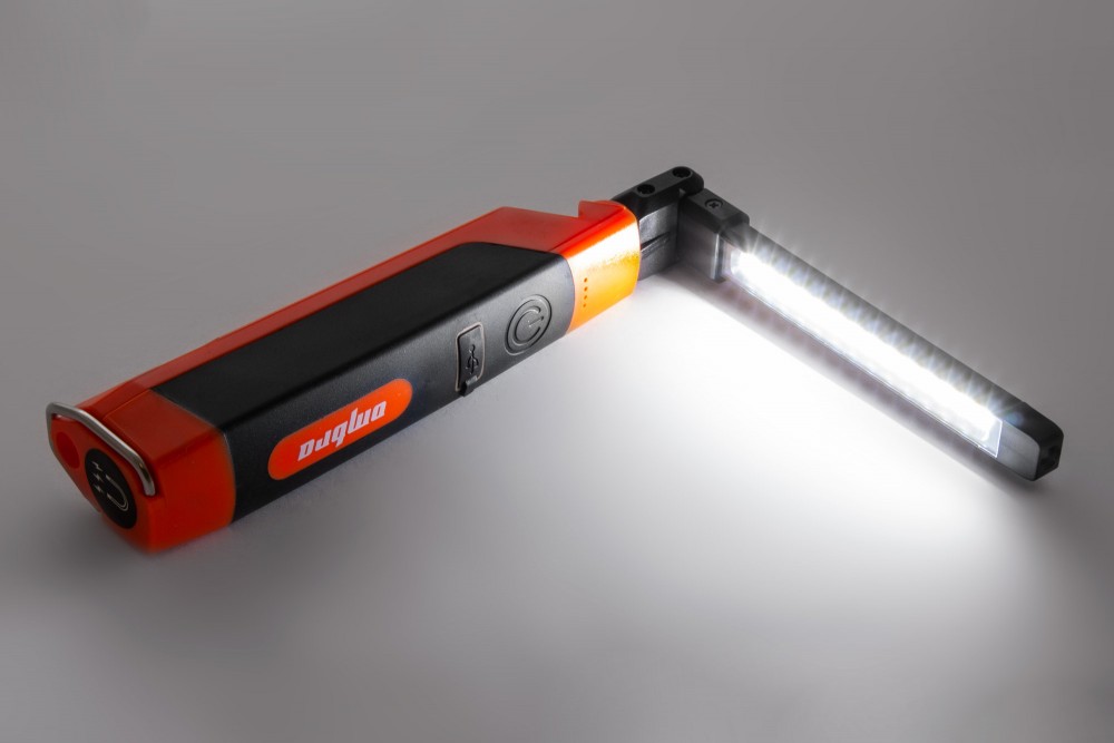 A90061 Фонарь светодиодный аккумуляторный, переносной, складной, с световым пучком 500+200 Лм