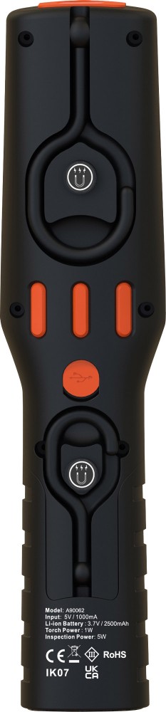 A90062 Фонарь светодиодный аккумуляторный, переносной с световым пучком 500+100 Лм