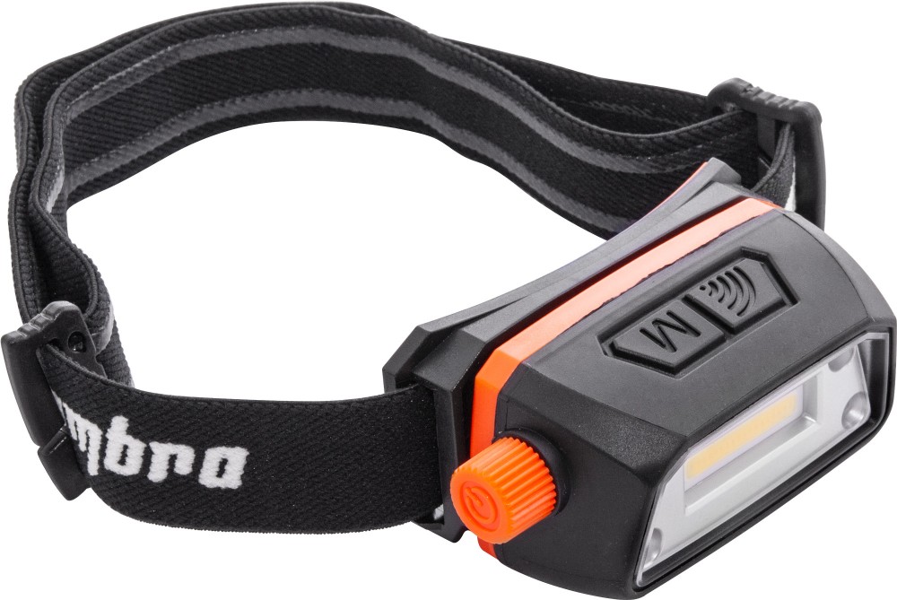 A90063 Фонарь светодиодный аккумуляторный, налобный с сенсором и световым пучком 300 Лм