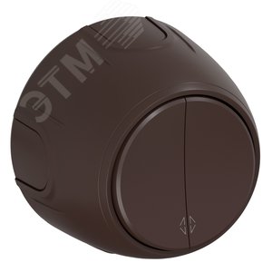 Переключатель двойной  Rotondo, цвет коричневый