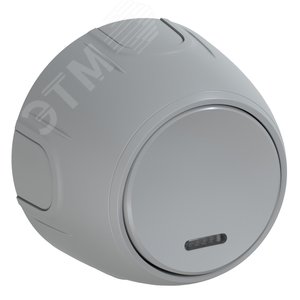 Выключатель одинарный  Rotondo с подсветкой, цвет серый