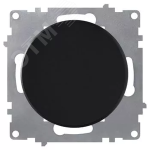 Выключатель одинарный с самовозвратом, цвет чёрный (серия Florence)