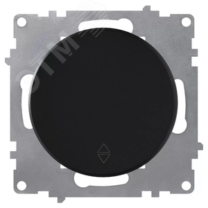 Переключатель одинарный, цвет чёрный (серия Florence)