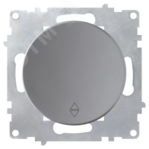 Переключатель одинарный, цвет серый (серия Florence)