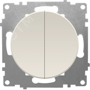 Выключатель двойной, цвет бежевый (серия Florence)