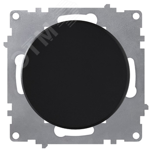 Выключатель одинарный, цвет чёрный (серия Florence)