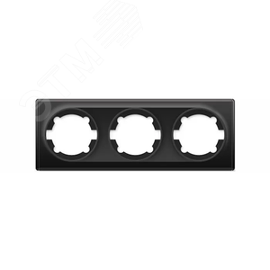 Рамка тройная, цвет чёрный (серия Florence)
