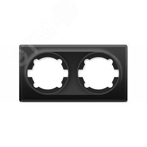 Рамка двойная, цвет чёрный (серия Florence)