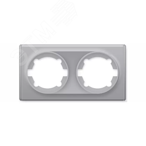 Рамка двойная, цвет серый (серия Florence)