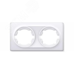 Рамка двойная, цвет белый (серия Florence)
