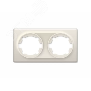 Рамка двойная, цвет бежевый (серия Florence)