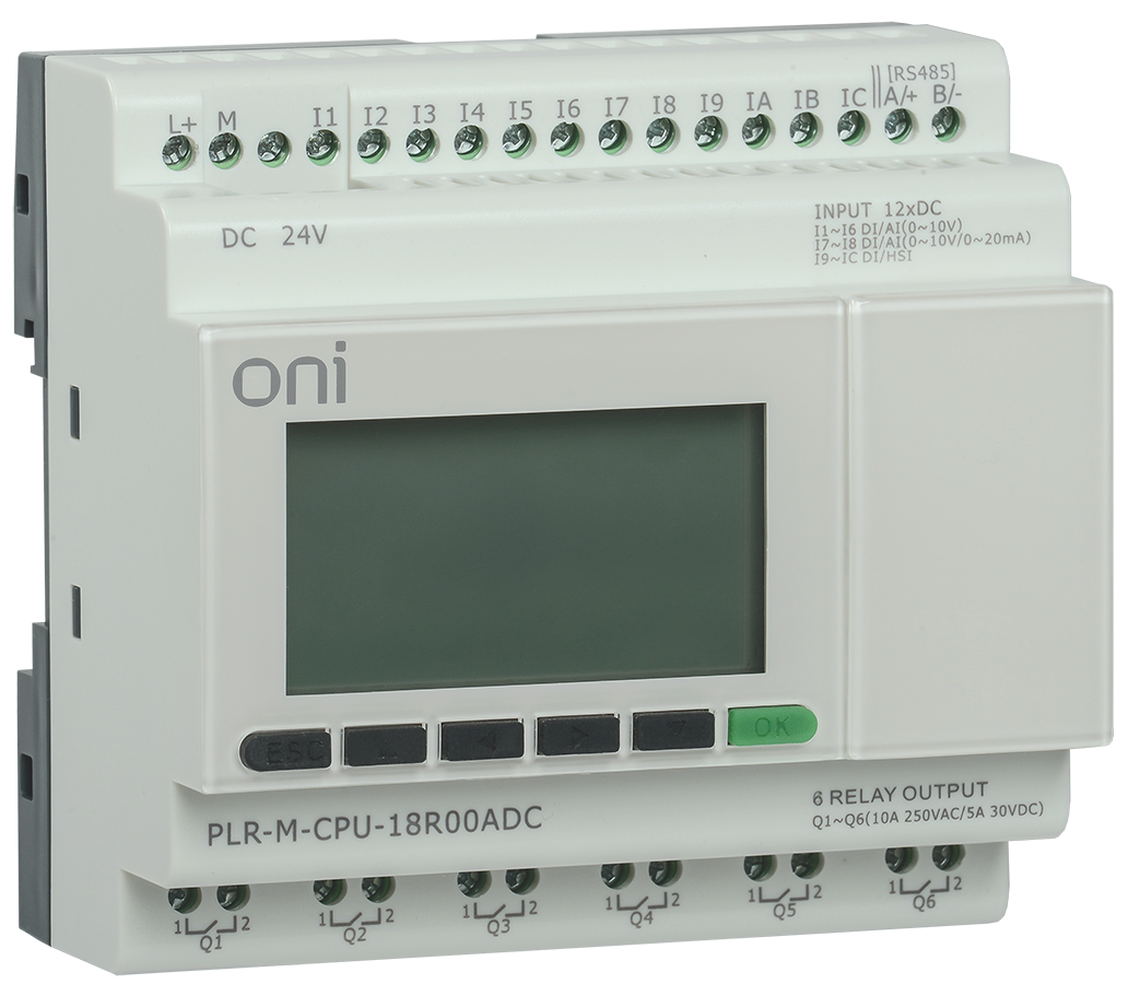 Микро ПЛК PLR-M. CPU DI12/DO06(R) 24В DC ONI