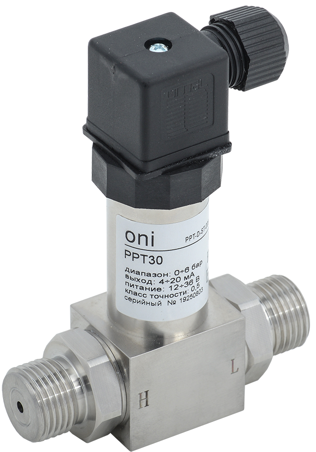 Преобразователь дифференциального давления PPT30 0,5% 0-6Бар 4-20мА G1/2 DIN43650 ONI