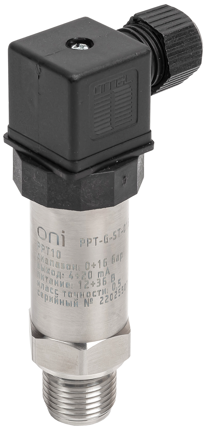 Преобразователь избыточного давления PPT10 0,5% 0-16Бар 4-20мА G1/2 DIN43650 ONI