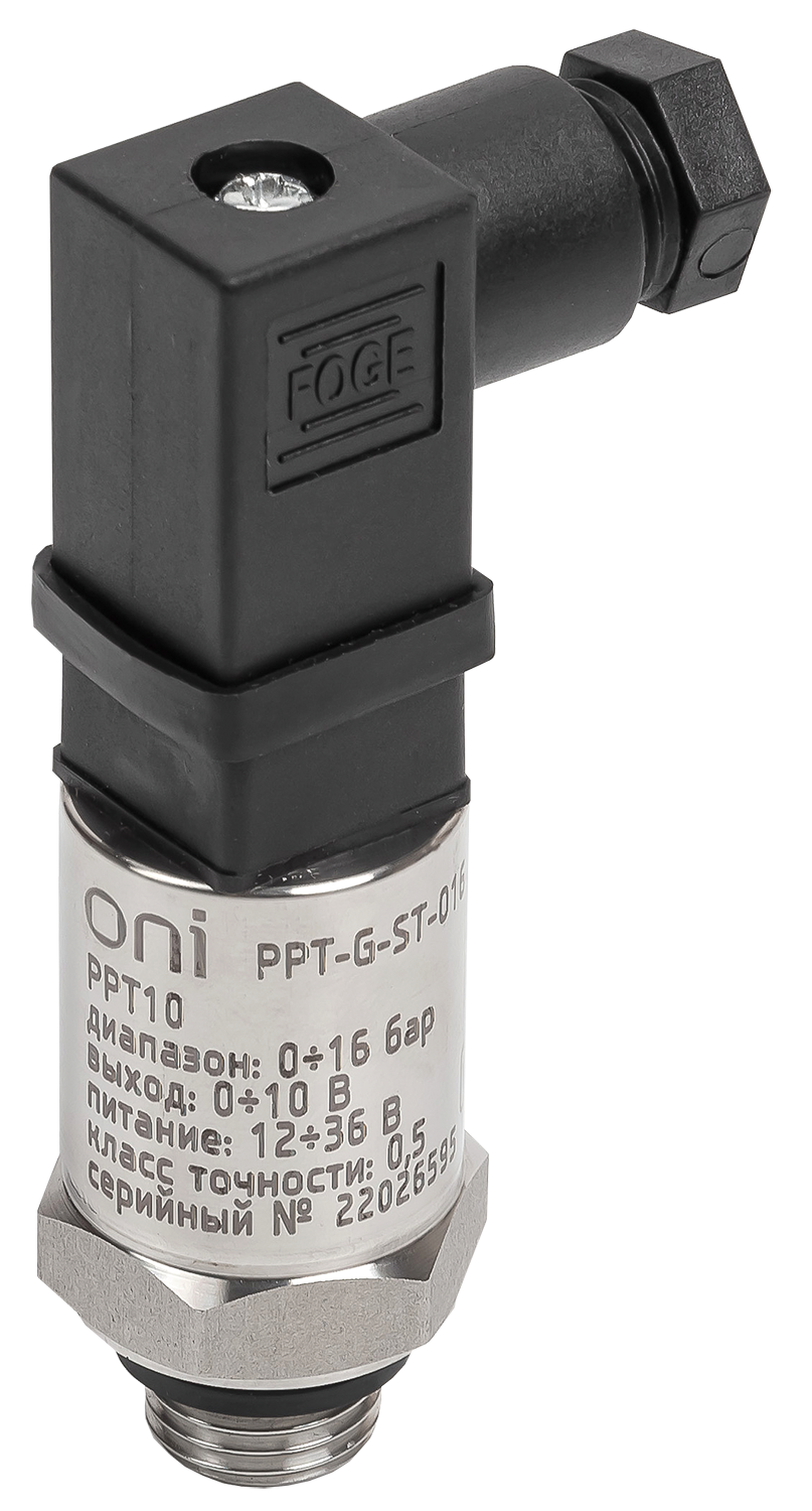 Преобразователь избыточного давления PPT10 0,5% 0-16Бар 0-10В G1/4 Mini 4-pin ONI