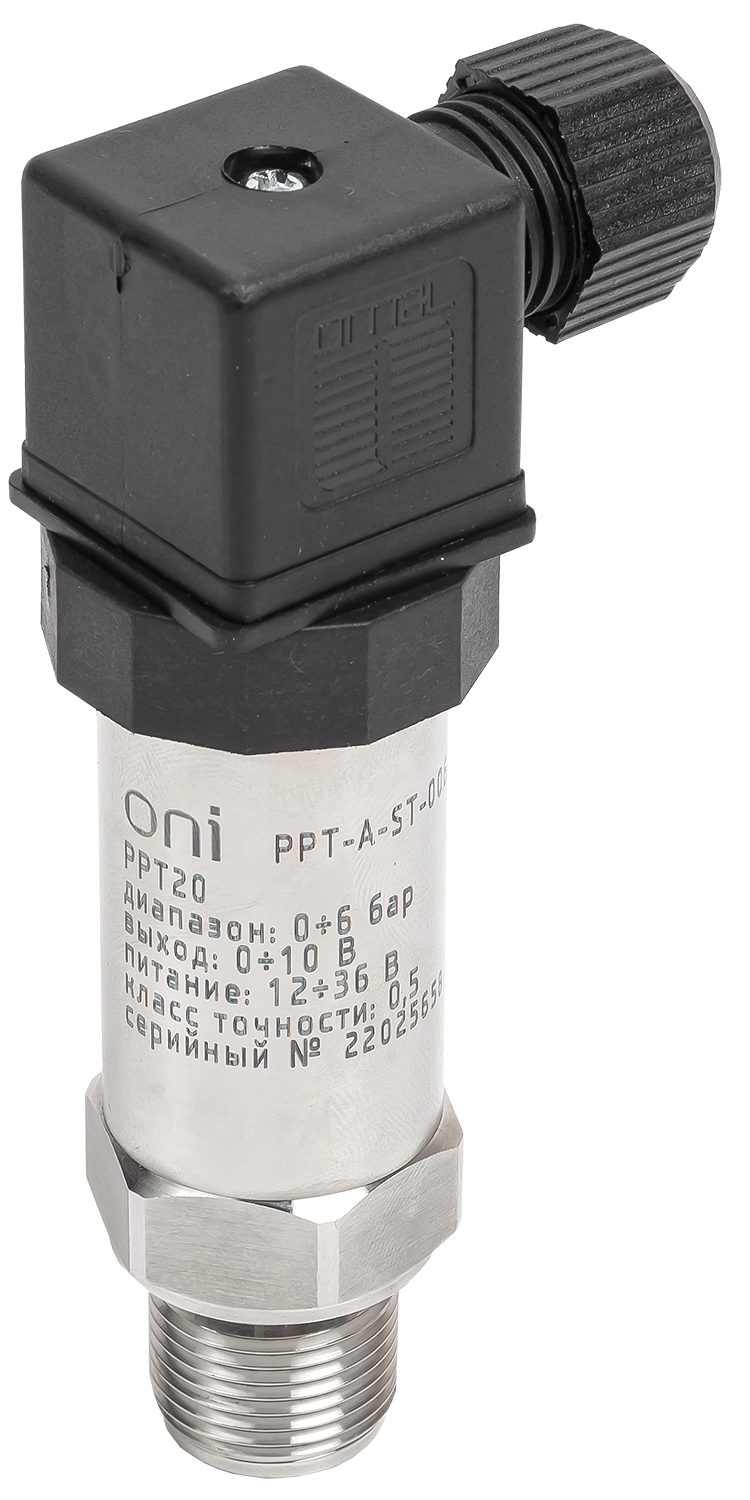Преобразователь абсолютного давления PPT20 0,5% 0-6Бар 0-10В M20 DIN43650 ONI