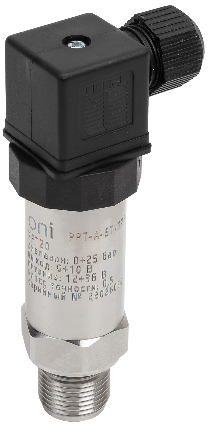 Преобразователь абсолютного давления PPT20 0,5% 0-25Бар 0-10В M20 DIN43650 ONI